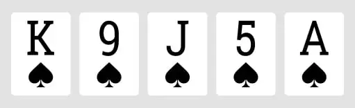 flush poker hand