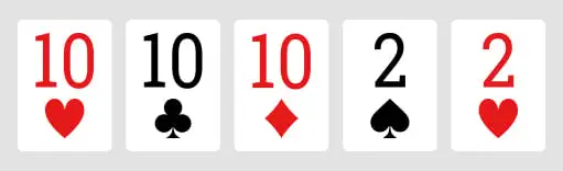 Full House poker hand