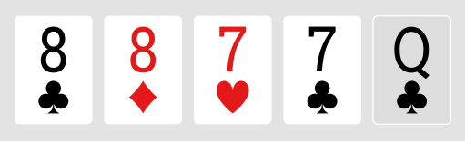two pair poker hand