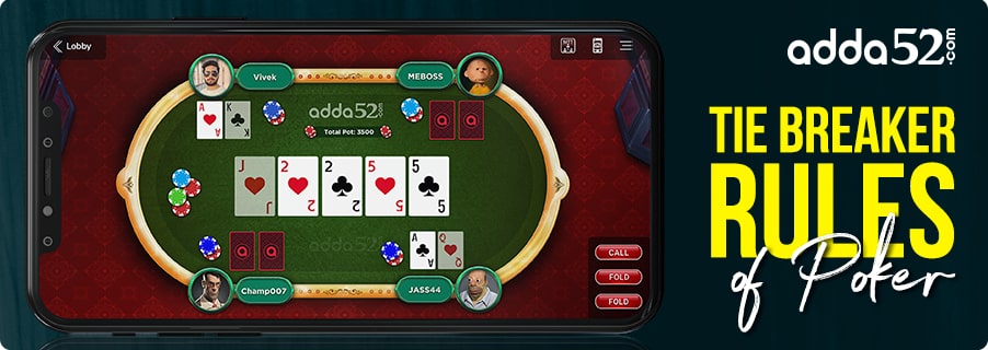 Poker Tie Breaker Rules to Play Texas Holdem Cash Games @